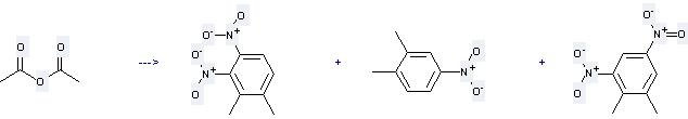 Benzene,1,2-dimethyl-3,5-dinitro- can be prepared by acetic acid anhydride at the temperature of 35°C